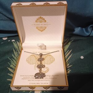 Bali Sterling Silver Elephant Necklace